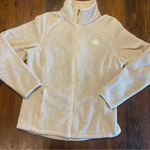 Northface Fleece Jacket Tan Full Zip Size L - Picture 2 of 13